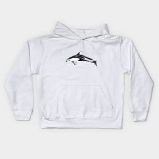 Pacific white-sided dolphin (Lagernorhynchus obliquidens) Kids Hoodie